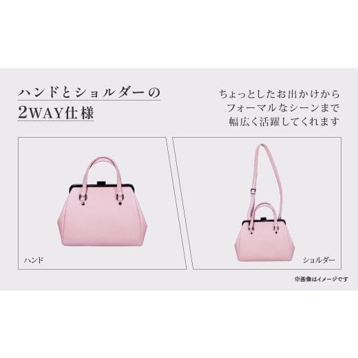 ふるさと納税 カバン 手提げ 埼玉県 草加市  ブラック 2WAY口金バッグ「Deux Mode」 | 2WAY ドゥ・モード ハンドバッグ 澤村バッグ 澤村バック バック 職人 革…の画像