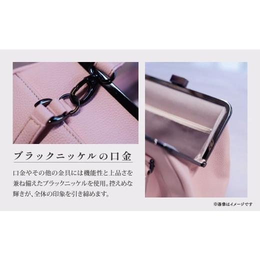 ふるさと納税 カバン 手提げ 埼玉県 草加市  ブラック 2WAY口金バッグ「Deux Mode」 | 2WAY ドゥ・モード ハンドバッグ 澤村バッグ 澤村バック バック 職人 革…の画像