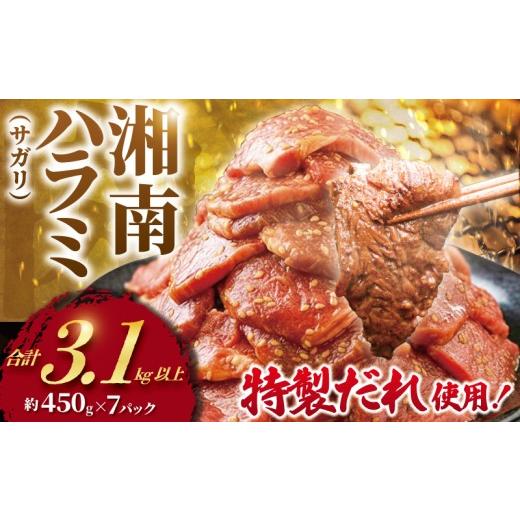 ふるさと納税 肉 神奈川県 藤沢市 ハラミ タレ漬け 計 3.1kg 以上 ( 約450g × 7 パック ) はらみ 厚み 牛 牛肉 肉 お肉 焼き肉 焼肉 味付けダレ さがり サガ…
