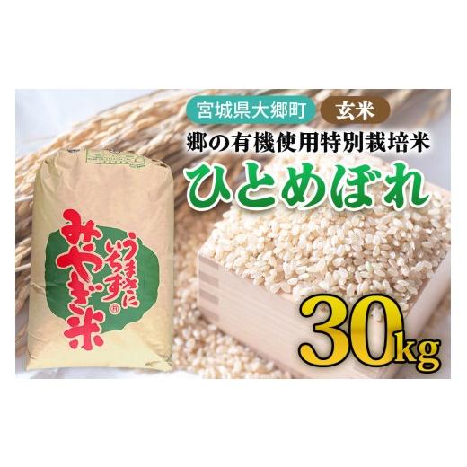 ふるさと納税 米 ひとめぼれ 宮城県 大郷町 令和7年産 郷の有機使用特別栽培米 ひとめぼれ 玄米 30kg|令和7年産 2025年産 お米 米 こめ 玄米 特栽米 宮城産 …