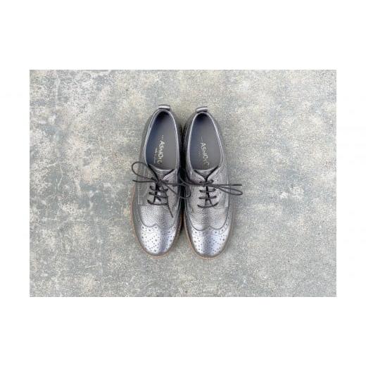 ふるさと納税 ファッション 靴 兵庫県 神戸市 軽量メダリオンシューズ ガンメタリック / サイズ 22.0センチ ガンメタリック / サイズ 22.0センチ