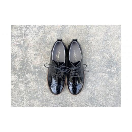 ふるさと納税 ファッション 靴 兵庫県 神戸市 軽量メダリオンシューズ ブラックエナメル / サイズ 22.0センチ ブラックエナメル / サイズ 22.0センチ