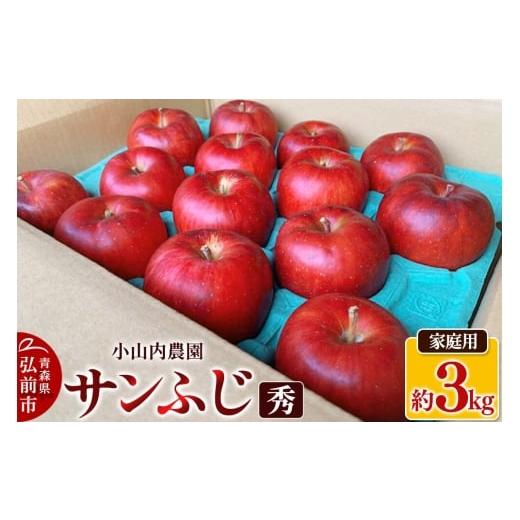 ふるさと納税 りんご 青森県 弘前市 26年12月発送 りんご サンふじ 秀 家庭用 約3kg 小山内農園 先行予約 先行受付 サンふじ りんご 青森りんご 果物 フルー…