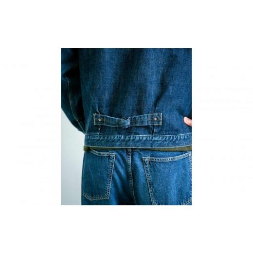 ふるさと納税 服 男 香川県 さぬき市 14ozセルヴィッチデニム　1stタイプジャケット インディゴブルー　 サイズ：2 2の画像