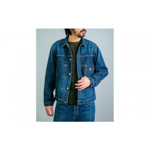 ふるさと納税 服 男 香川県 さぬき市 14ozセルヴィッチデニム　1stタイプジャケット インディゴブルー　 サイズ：4 4の画像