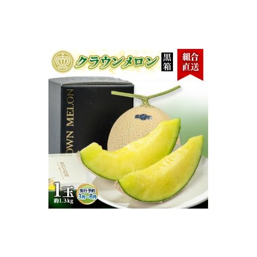 ふるさと納税 メロン 静岡県 掛川市 組合直送 黒箱 静岡県が誇る温室高級「クラウンメロン」1玉(約1.3kg) 3月〜8月 1671486