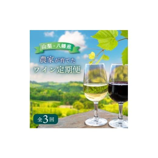 ふるさと納税 ワイン 白ワイン 山梨県 山梨市 毎月定期便 山梨 八幡洋酒 白ワイン 赤ワイン 飲み比べ 定期便 ぶどう農家全3回 4082278