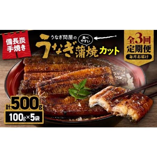 ふるさと納税 うなぎ 鹿児島県 鹿屋市 全3回定期便 うなぎ問屋の備長炭手焼 うなぎ蒲焼カット 500g KN029-T02-01