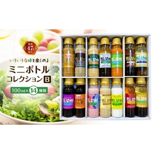 ふるさと納税 調味料・油 ドレッシング 静岡県 浜松市 野菜村ドレッシング ミニボトルコレクション B 各100ml 各1本 合計14本 ドレッシング 調味料 静岡 浜松…