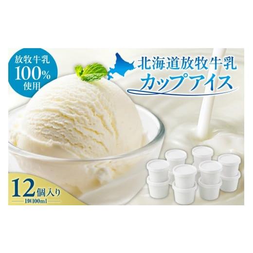ふるさと納税 菓子 アイス 北海道 札幌市 無添加・北海道放牧牛乳カップアイス12個入り | スイーツ ミルク 北海道 札幌市