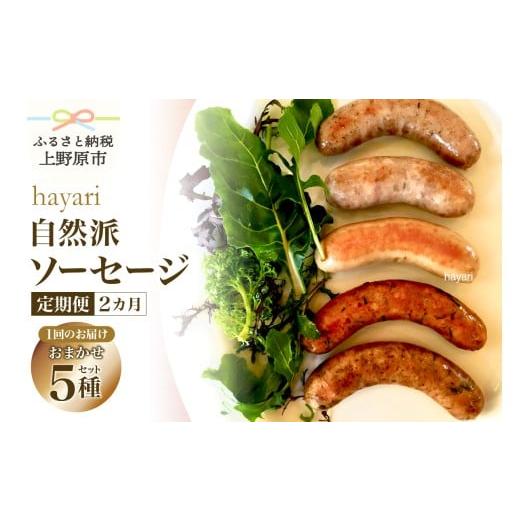 ふるさと納税 肉 ソーセージ 山梨県 上野原市 2ヶ月定期便 hayariの自然派ソーセージおまかせ5種セット