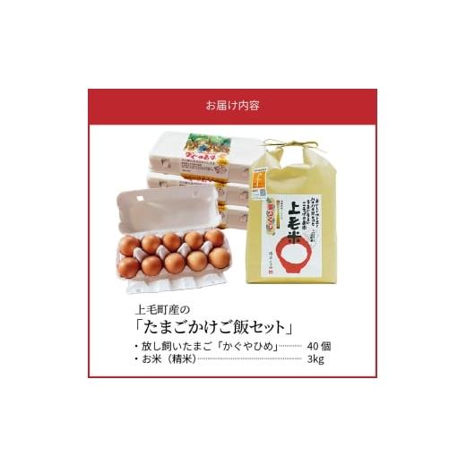ふるさと納税 卵（鶏、烏骨鶏等） 福岡県 上毛町 上毛町産の「たまごかけご飯セット」（卵40個・米3kg）（専用醤油なし版） C01807