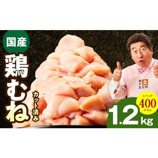 ふるさと納税 鶏肉 大阪府 泉佐野市 特別規格 国産 鶏むね肉 1.2kg カット済み 氷温熟成×極味付け 小分け 味付き 簡単調理 訳あり サイズ不揃い 鶏肉 とり