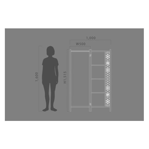 ふるさと納税 木工品・竹工品 島根県 浜田市 Kumiko rack 「組子ラック」 ／ 国産檜（ヒノキ） ラック 衣類ラック 組子 檜 031_1984の画像