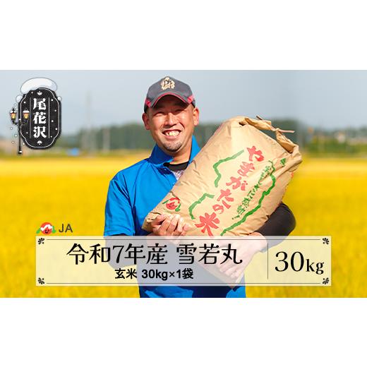 ふるさと納税 玄米 山形県 尾花沢市 令和7年産 玄米 雪若丸 30kg 8月下旬発送 ja-ywgxa30-8s 令和8年8月下旬発送の画像