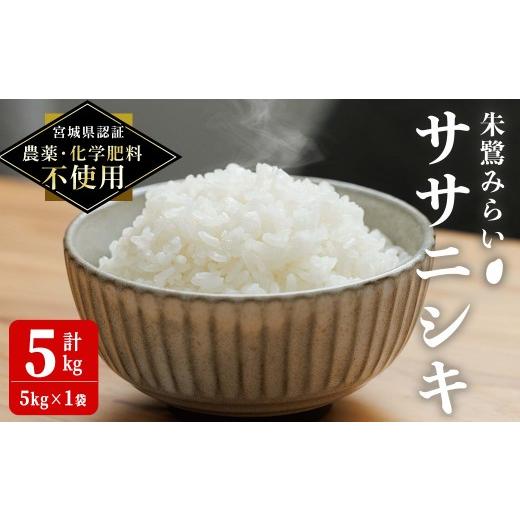 ふるさと納税 米 ササニシキ 宮城県 登米市 宮城県認証 農薬・化学肥料不使用 ササニシキ 精米 5kg(5kg×1袋) 朱鷺みらい 精米 登米市産 お米 おこめ 米 コメ…