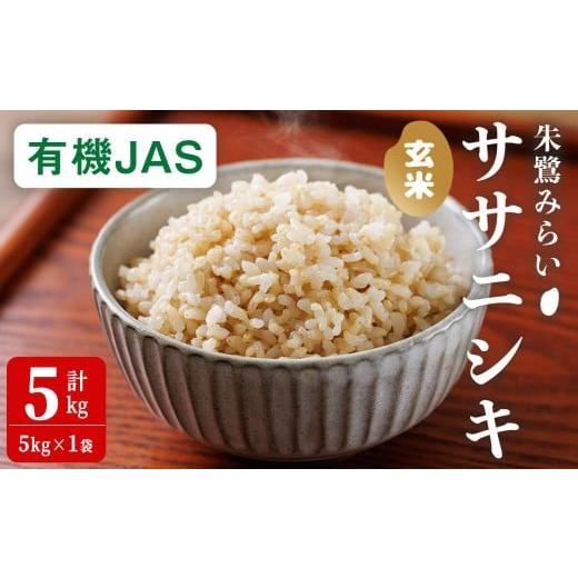 ふるさと納税 玄米 宮城県 登米市 有機JAS ササニシキ 玄米 5kg(5kg×1袋) 朱鷺みらい 玄米 有機栽培 登米市産 お米 おこめ 米 コメ 白米 ご飯 ごはん おにぎ…