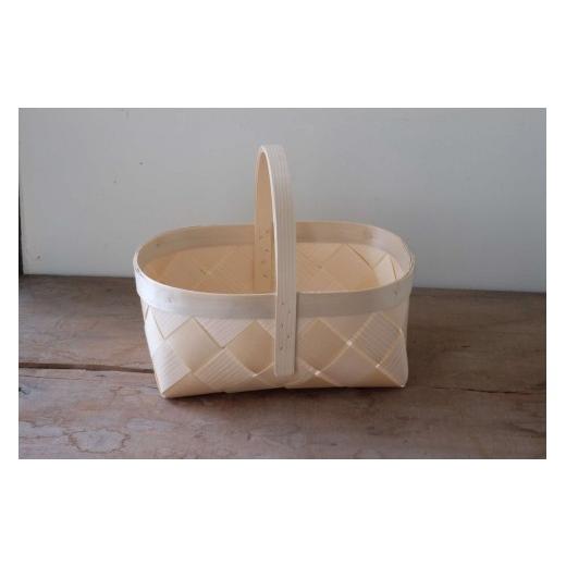 ふるさと納税 手芸 北海道 中川町 トウヒのワンハンドルカゴ(特大)