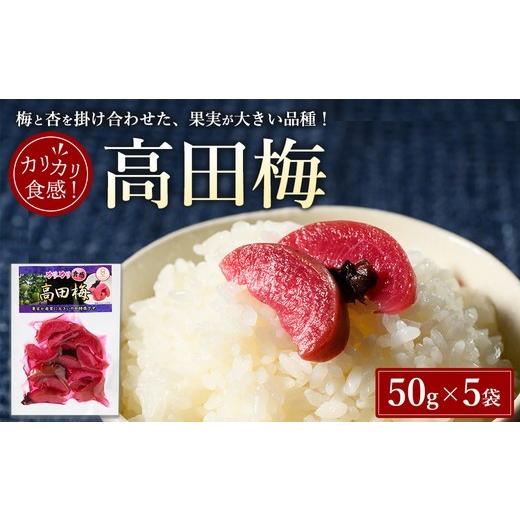 ふるさと納税 加工品等 梅干 福島県 会津美里町 高田梅 50g × 5袋 | 梅 うめ ウメ しそ シソ 紫蘇 漬物 カリカリ 福島県 会津美里町