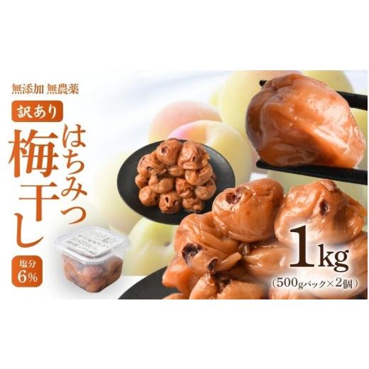 ふるさと納税 加工品等 梅干 和歌山県 みなべ町 はちみつ梅 無添加梅干し ひょう被害エール規格外はちみつ梅干し 1kg(500gパックx2個)塩分6% 甘酸っぱい 蜂…