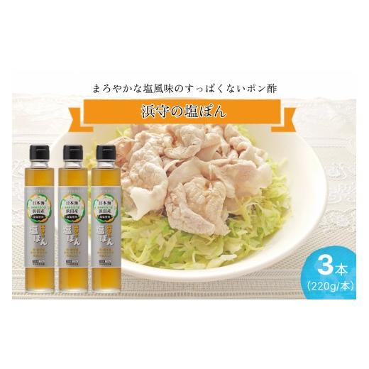 ふるさと納税 調味料・油 たれ 島根県 浜田市 浜守の塩ぽん 3本セット 調味料 ポン酢 塩風味 ゆず さっぱり あっさり 210_0002