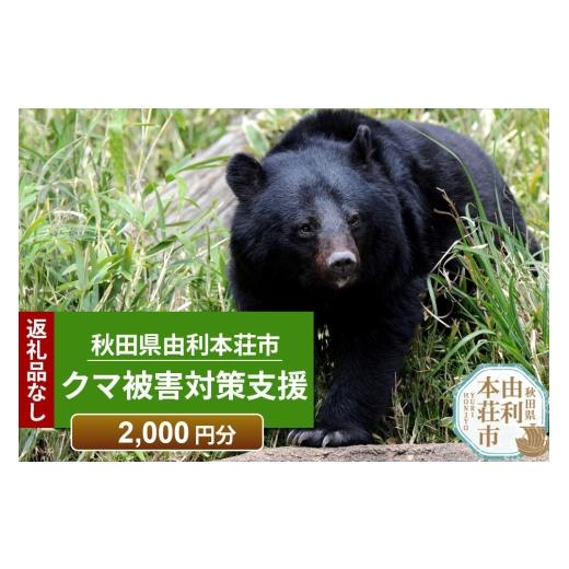 ふるさと納税 イベントやチケット等 秋田県 由利本荘市 返礼品なし 秋田県由利本荘市 クマ被害対策支援 2,000円 熊 くま クマ被害対策 支援額 2,000円