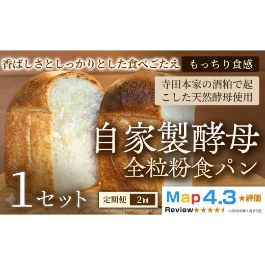 ふるさと納税 パン 食パン 埼玉県 加須市 定期便 自家製酵母全粒粉食パン(2斤・4山)×1セット×全2回 定期便:1セット×全2回