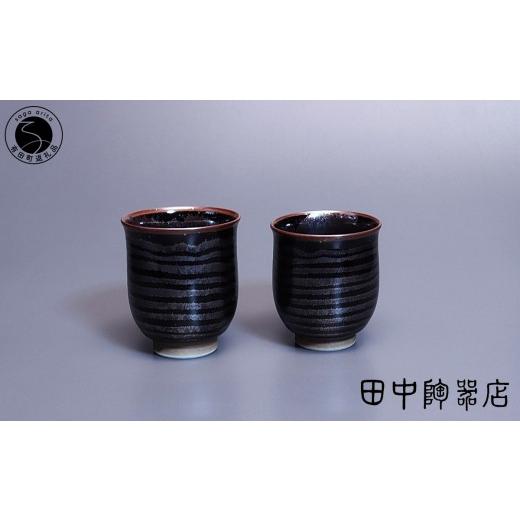 ふるさと納税 食器・グラス 湯呑 佐賀県 有田町 文化勲章受章 青木龍山作 天目渚組湯呑 田中陶器店 有田焼 伝統工芸 限定品 美術品 A300-63