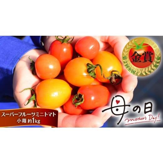 ふるさと納税 トマト ミニトマト 茨城県 桜川市 母の日専用 スーパーフルーツミニトマト 小箱 約1kg ×1箱 [5月4日〜10日お届け メッセージカード付] ミニ…