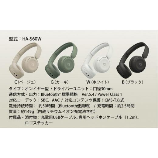 ふるさと納税 TV・オーディオ・カメラ 神奈川県 横浜市 ホワイト Victor ワイヤレスヘッドホン HA-S60W ホワイト