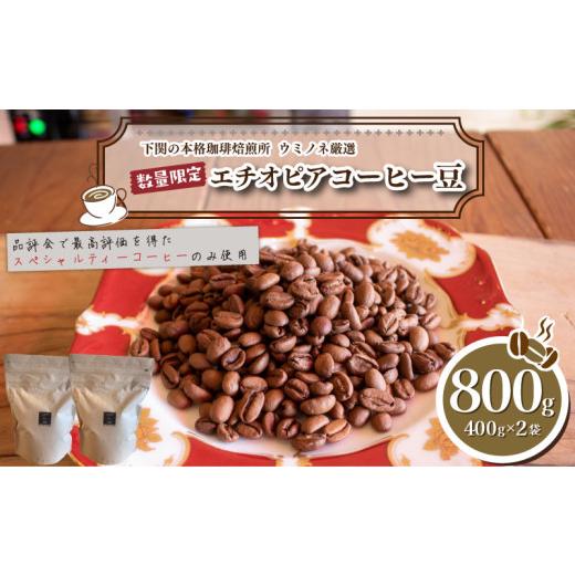 ふるさと納税 コーヒー 飲料 山口県 下関市 豆 訳あり コーヒー豆 800g ( 400g × 2袋 ) 数量限定 エチオピア 珈琲 自家焙煎 下関 山口 800g