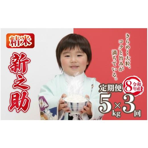 ふるさと納税 米 新潟県 新発田市 先行予約 令和8年産 新之助 定期便 5kg 3回 15kgしんのすけ 白米 米 国産 環境こだわり おこめ お米 ご飯 ごはん オニギリ …