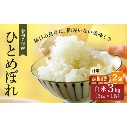 ふるさと納税 米 ひとめぼれ 宮城県 大河原町 令和7年産 精米 ひとめぼれ 3kg 2ヵ月定期便 宮城県大河原町産 米 お米 白米 こめ コメ 令和7年 宮城県産