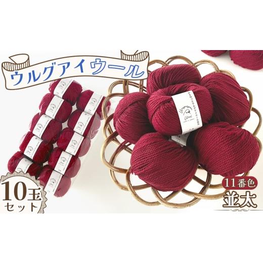 ふるさと納税 手芸 愛知県 江南市 毛糸 ウルグアイウール並太 11番色 10玉セット / ウール100% 並太毛糸 手編み 編み物 ハンドメイド 冬小物 マフラー 帽子 …