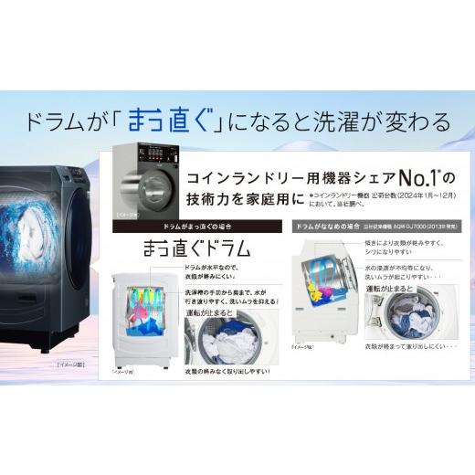 ふるさと納税 電化製品 京都府 京都市  AQUA ドラム式洗濯乾燥機 まっ直ぐドラム 洗濯8kg 乾燥4.5kg AQW-D8A-R 台無し(右開き：ブラック)｜京都 洗濯機 ドラム…の画像