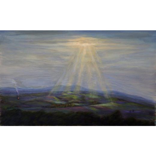 ふるさと納税 雑貨・日用品 絵画 北海道 中富良野町 イルムケップ光芒 額付き