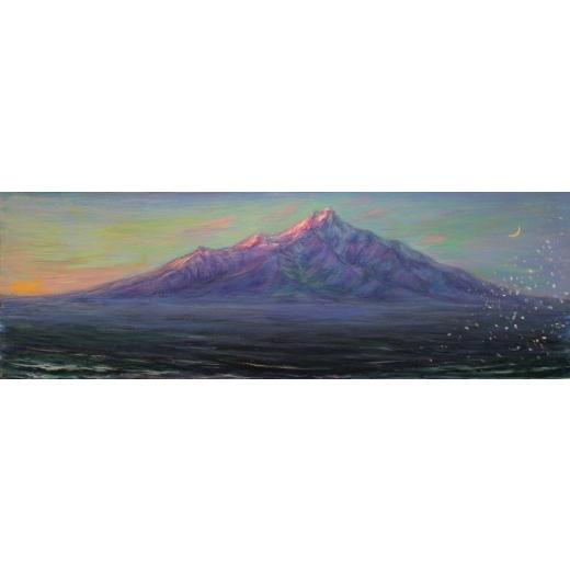 ふるさと納税 雑貨・日用品 絵画 北海道 中富良野町 利尻夕まぐれ 額付き