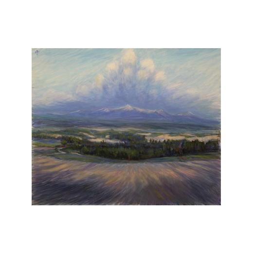 ふるさと納税 雑貨・日用品 絵画 北海道 中富良野町 五月の丘千望峠 額付き