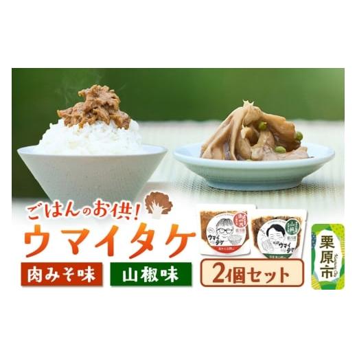 ふるさと納税 味噌 宮城県 栗原市 ご飯のお供 「ウマイタケ」 肉みそ味 山椒味セット 100g 各1個 セット ご飯のお供 ご飯のおとも 肉みそ 肉味噌 三元豚 仙台…