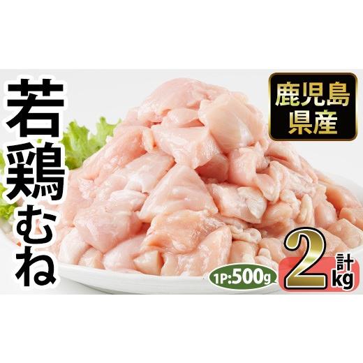 ふるさと納税 鶏肉 モモ 鹿児島県 日置市 No.1358-A 鹿児島県産若鶏むね肉(計約2kg・500g×4P) 国産 九州産 鹿児島県産 鶏肉 若鶏 とり肉 むね肉 ムネ肉 小分…