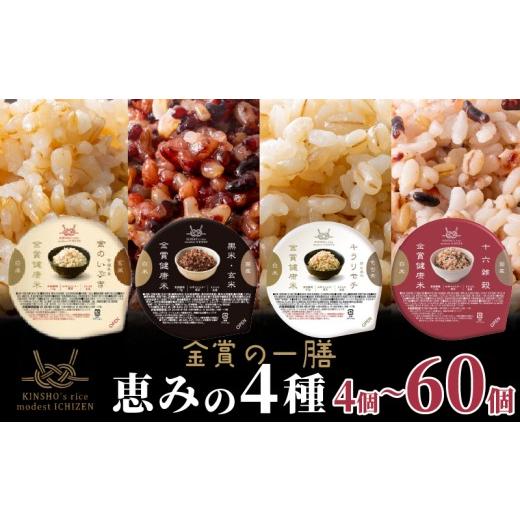 ふるさと納税 米・パン もち米 大阪府 松原市 ご飯パック 金賞 健康米 食べ比べ 恵みの4種セット 黒米 金のいぶき キラリモチ 十六雑穀 120g×4個入り 国産 レ…