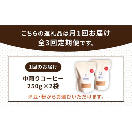 ふるさと納税 コーヒー コーヒー豆 福岡県 糸島市  粗挽き 全3回定期便 中煎り コーヒー 豆 ウニドスブレンド 250g × 2袋 ( 豆 ・ 粉 選べます ) 糸島市 ／ C…_2