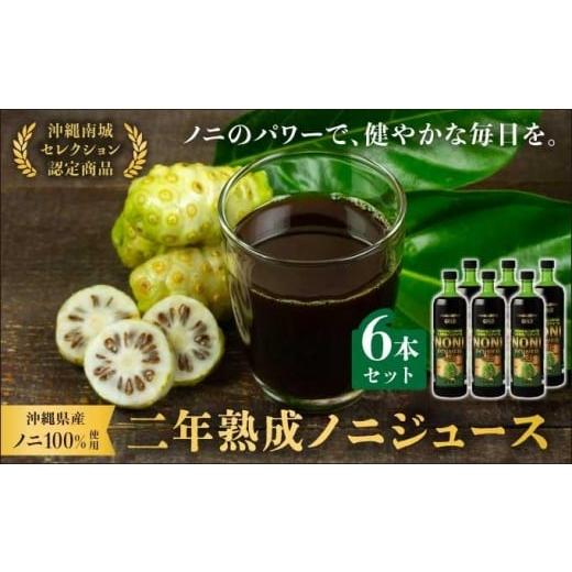ふるさと納税 果汁飲料 沖縄県 南城市 沖縄県産ノニ100%使用 二年熟成ノニジュース6本セット I ノニジュース 沖縄県産 100% 熟成 発酵 健康飲料 国産 ノニ 美…