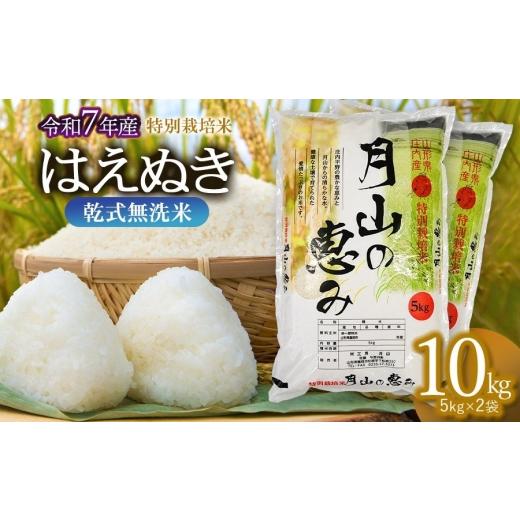 ふるさと納税 米 はえぬき 山形県 鶴岡市 令和7年産 特別栽培米 はえぬき 乾式無洗米 10kg (5kg×2袋) 山形県鶴岡市産　米工房 月山 令和8年6月1日〜6月7日発…_1