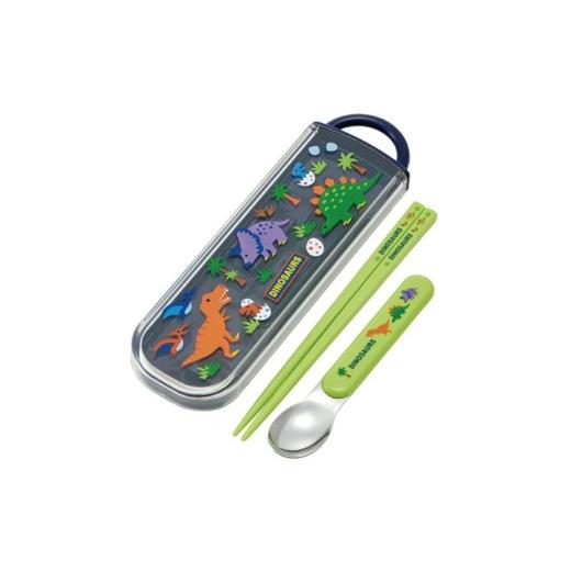 ふるさと納税 食器・グラス セット 奈良県 奈良市 食洗機対応スライド式箸とスプーンのコンビセット CCA1 ディノサウルス 恐竜 ダイナソー スケーター 493225 …