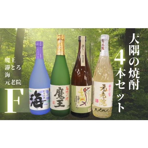 ふるさと納税 焼酎 いも 鹿児島県 錦江町 No.2129-1 魔王・瀞とろ・元老院・海(4合瓶)4本セットF