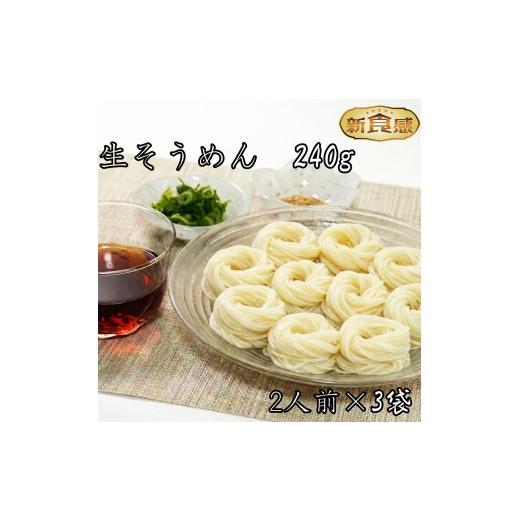 ふるさと納税 そうめん 山梨県 大月市 生そうめん(超極細麺)生麺240g(2人前)×3袋