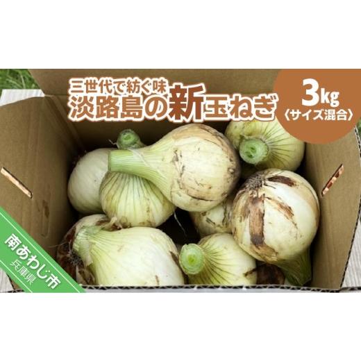 ふるさと納税 野菜類 玉ねぎ 兵庫県 南あわじ市 新玉・サイズ混合 淡路島玉ねぎ 三世代で紡ぐ味淡路島の新玉ねぎ 3Kg 配送4月下旬〜5月下旬 新たまねぎ3Kg …