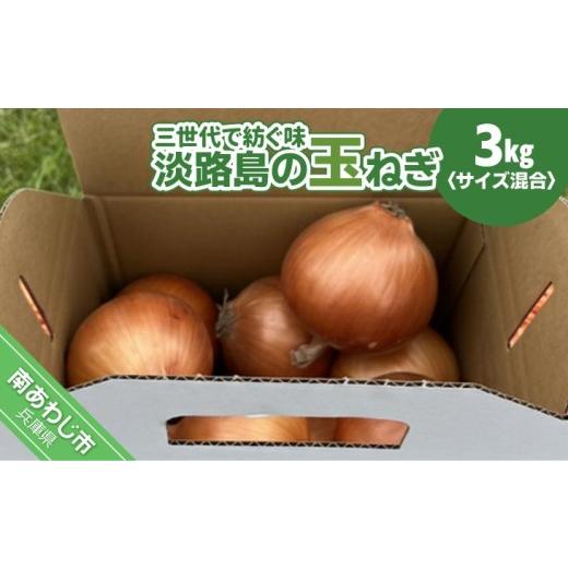 ふるさと納税 野菜類 玉ねぎ 兵庫県 南あわじ市 淡路島玉ねぎ・サイズ混合 三世代で紡ぐ味淡路島の玉ねぎ 3Kg 配送6月上旬〜8月中旬 たまねぎ3Kg М〜2L混合