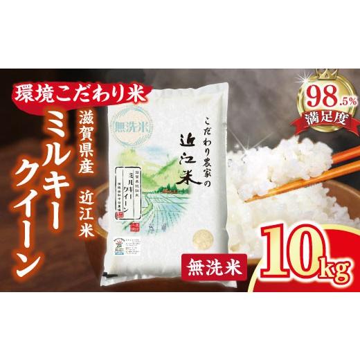 ふるさと納税 無洗米 滋賀県 近江八幡市 7年産 近江米 環境こだわり米 ミルキークイーン 無洗米 10kg×1 BN07W2 米 10kg 白米 みるきーくいーん 国産 農家直…